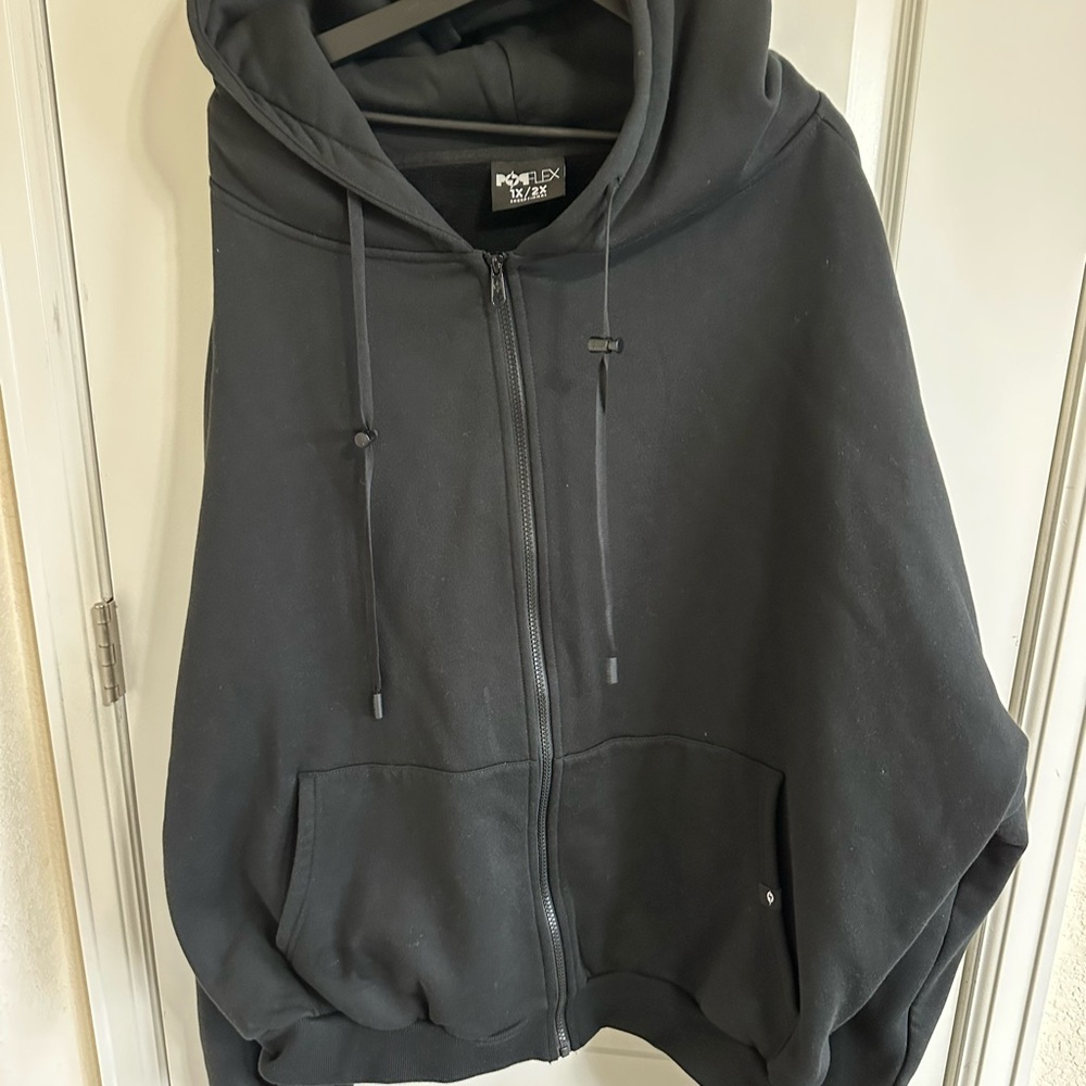 POPFLEX Black Zip-Up Hoodie